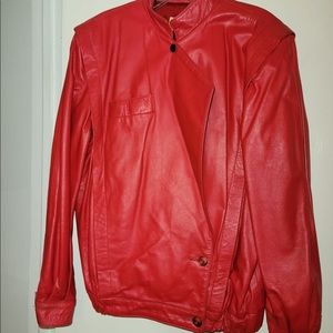 Carla New York- Red Leather Jacket